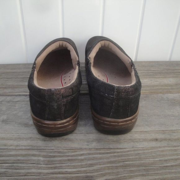 Klogs Clogs Upper Leather Brown Hippie Nurse Shoes Size 8.5 - Picture 5 of 9